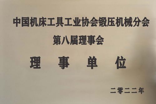 Membro da Filial de Máquinas de Forjamento da Associação do Setor de Máquinas-Ferramenta da China